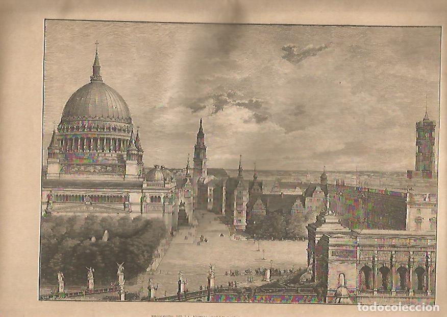 Postais: LAMINA 13343: Proyecto de la calle del emperador Guillermo en Berlin - Varios