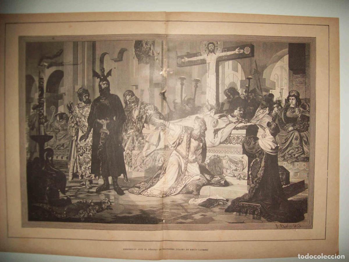 Postcards: LAMINA 13379: Ehriemildo ante el feretro de Siegfriedo, por E. Lausser - Varios