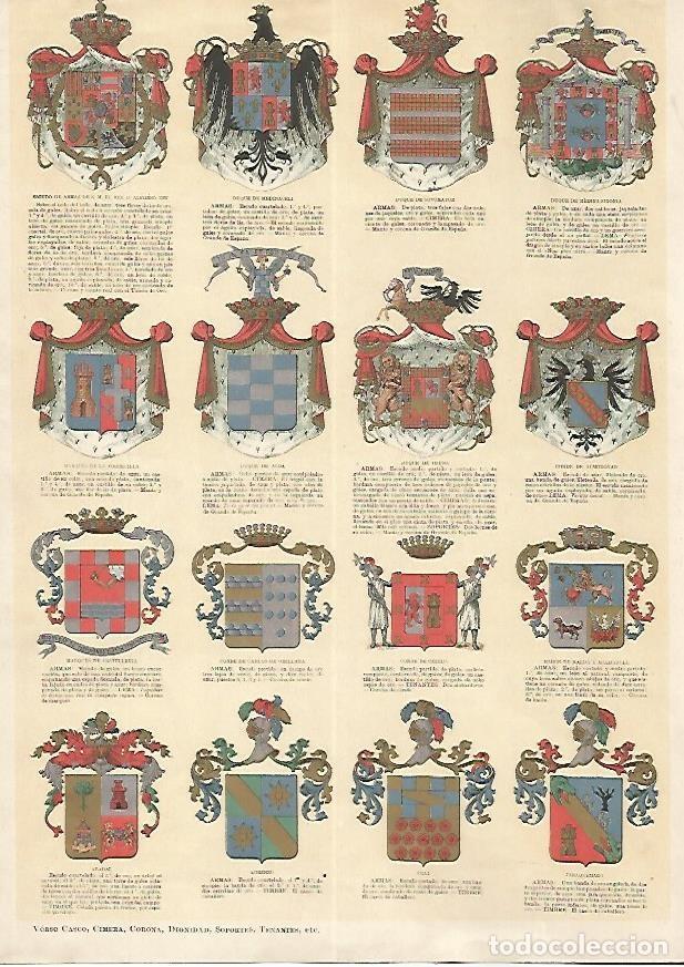 Postkarten: LAMINA 13174: Escudo de armas de Espa&ntilde;a - Varios