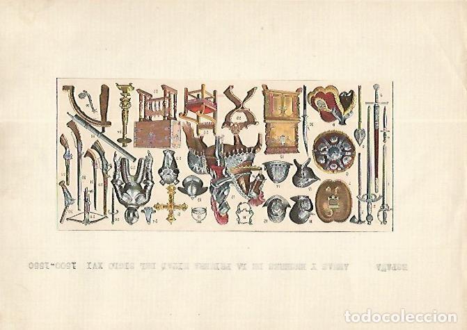 Postkarten: LAMINA 13157: Armas de la epoca de la Reconquista - Varios