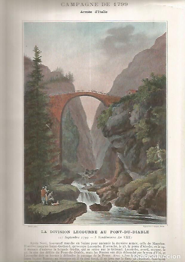 Cartes Postales: LAMINA 13196: La Division Lecourbe au Pont-du- Diable - Varios