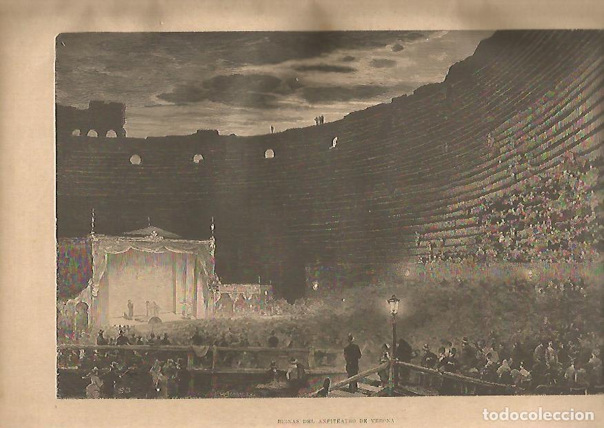 Postais: LAMINA 13297: Ruinas del anfiteatro de Verona, Italia - Varios
