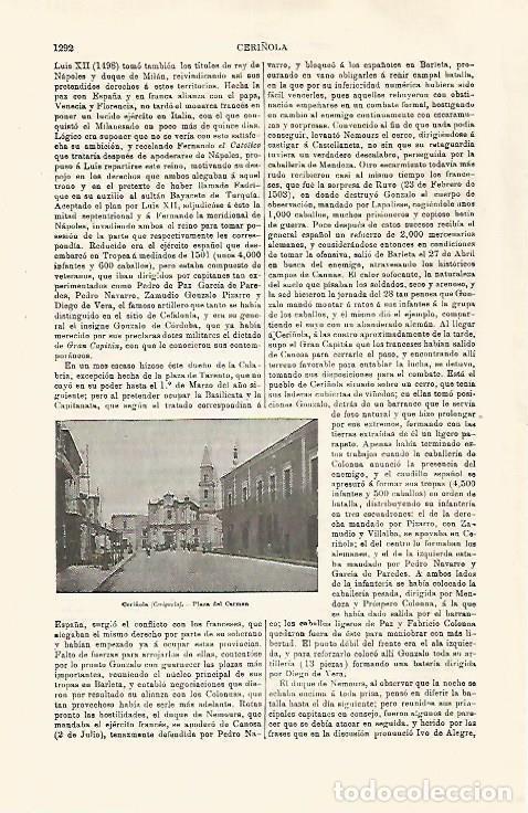 Postais: LAMINA ESPASA 32525: Plaza del Carmen en Cerignola, Italia - Varios