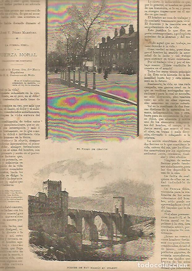 Postais: LAMINA 13261: El paseo de Cheyne y Puente de San Martin en Toledo - Varios
