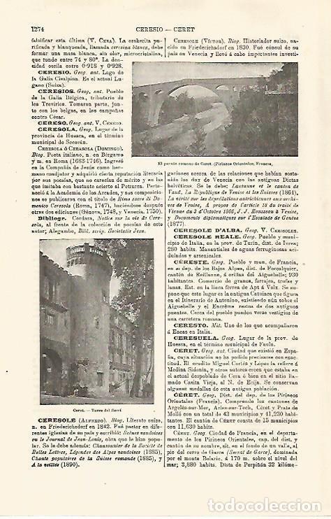 Postais: LAMINA ESPASA 32520: Torres y puente de Ceret, Francia - Varios