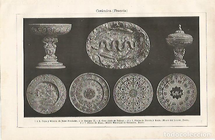 Cartoline: LAMINA ESPASA 32504: Ceramica de Francia - Varios