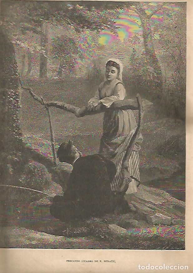 Cartoline: LAMINA 13243: Pescando, por E. Rudaux - Varios