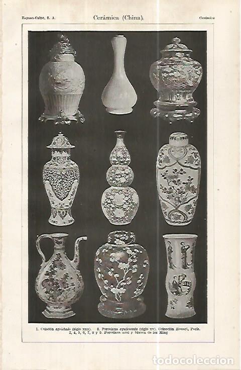 Cartoline: LAMINA ESPASA 32507: Ceramica de China - Varios