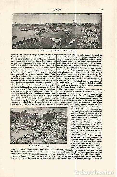 Cartes Postales: LAMINA ESPASA 32465: Desembarcadero y vista de Cavite, Filipinas - Varios