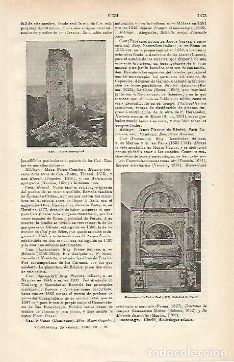 Cartes Postales: LAMINA ESPASA 32556: Torre de Cesi - Varios
