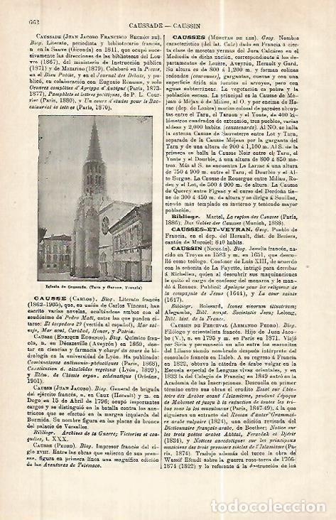 Postkarten: LAMINA ESPASA 32456: Iglesia de Caussade, Francia - Varios