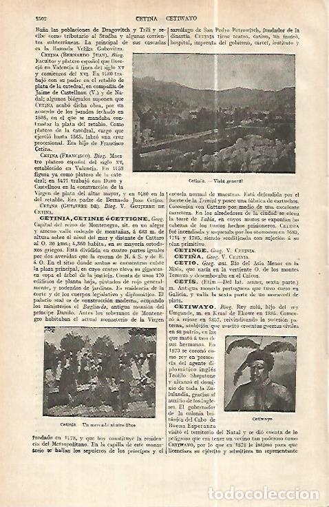 Postkarten: LAMINA ESPASA 32559: Vista de Cetinia, Montenegro - Varios