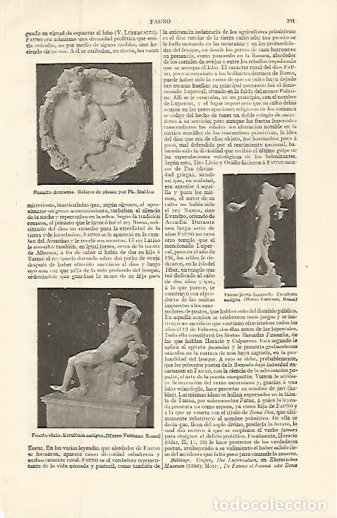 Postkarten: LAMINA ESPASA 32616: Fauno - Varios