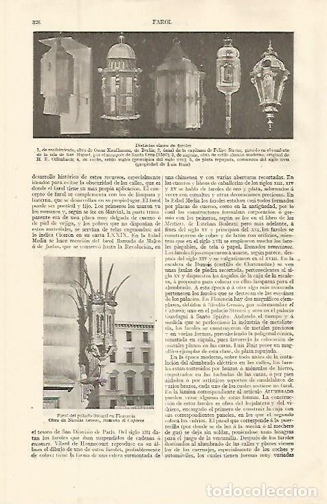 Postkarten: LAMINA ESPASA 32612: Tipos de faroles - Varios