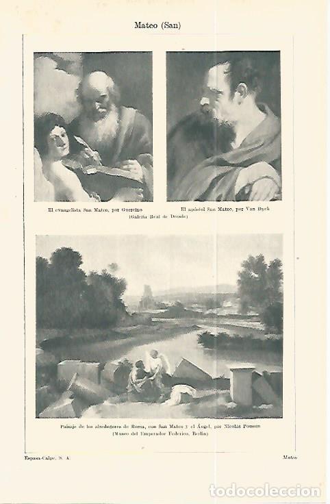 Cartoline: LAMINA ESPASA 32285: San Mateo, por Van Dyck, Guercino y Poussin - Varios