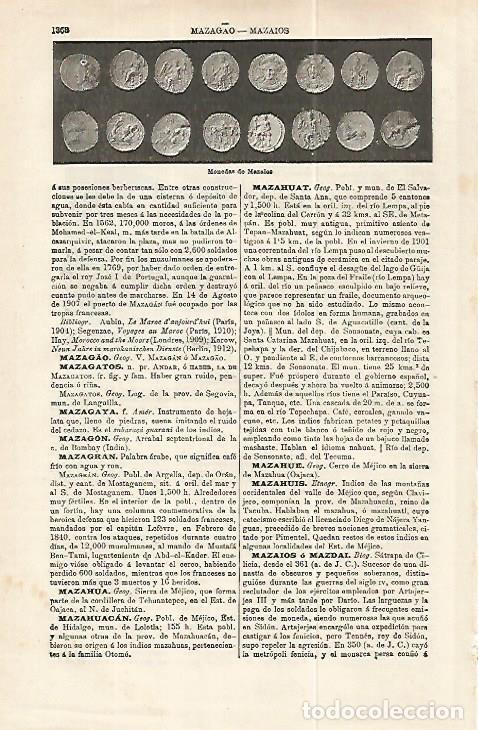 Cartoline: LAMINA ESPASA 32322: Monedas de Mazaios - Varios