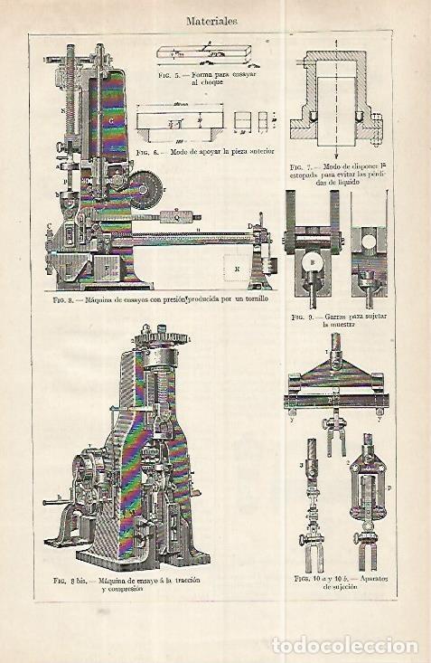 Cartoline: LAMINA ESPASA 32286: Maquina de ensayos - Varios