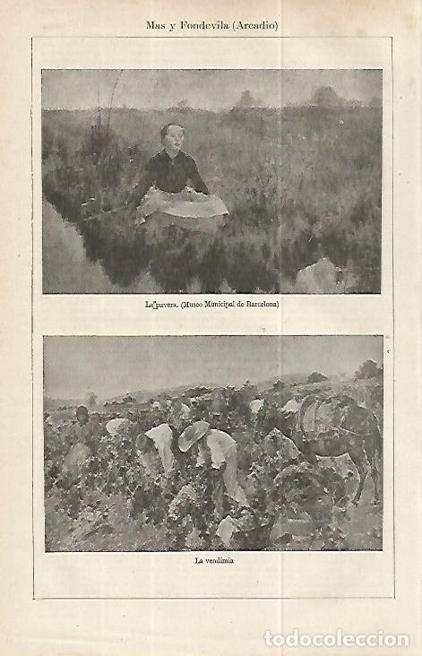 Cartoline: LAMINA ESPASA 32241: La pavera y La vendimia, por Arcadio Mas y Fondevila - Varios