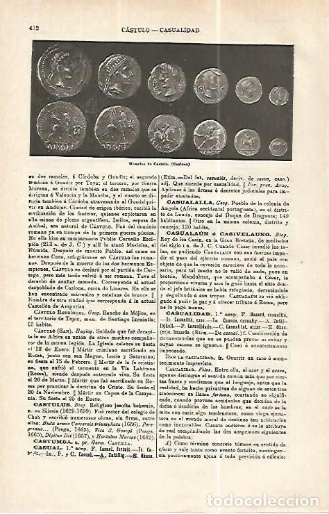 Postales: LAMINA ESPASA 32390: Monedas de Castulo - Varios