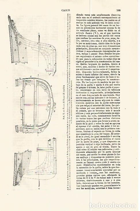 Postkarten: LAMINA ESPASA 32345: Casco de buque de madera - Varios