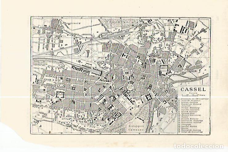 Cartes Postales: LAMINA ESPASA 32355: Plano de Cassel, Alemania - Varios