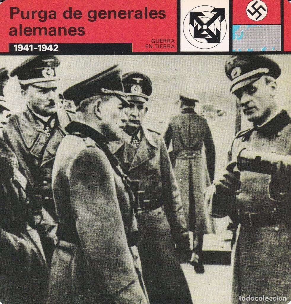 Postkarten: FICHA GUERRA EN TIERRA: PURGA DE GENERALES ALEMANES. 1941-1942 - NULL