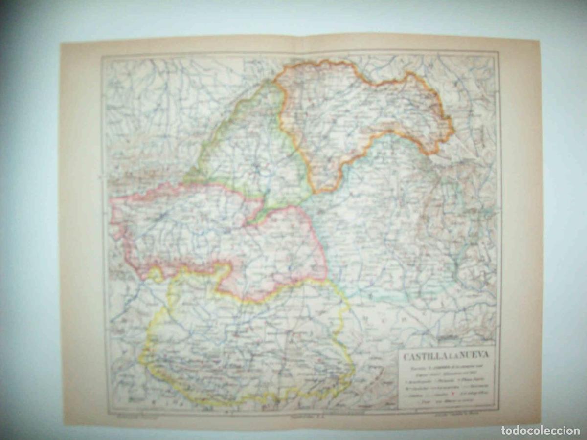 Postais: LAMINA ESPASA 32377: Mapa de Castilla La Mancha - Varios