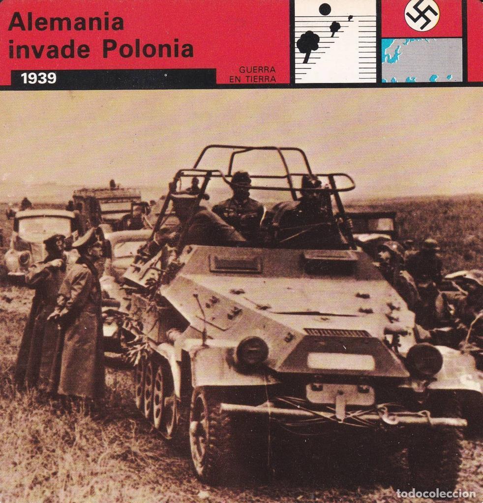 Postais: FICHA GUERRA EN TIERRA: ALEMANIA INVADE POLONIA. 1939 - NULL