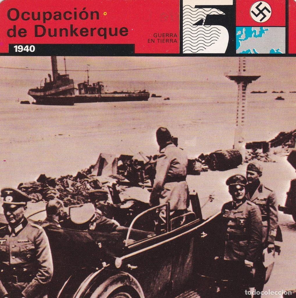Postcards: FICHA GUERRA EN TIERRA: OCUPACION EN DUNKERQUE. 1940 - NULL