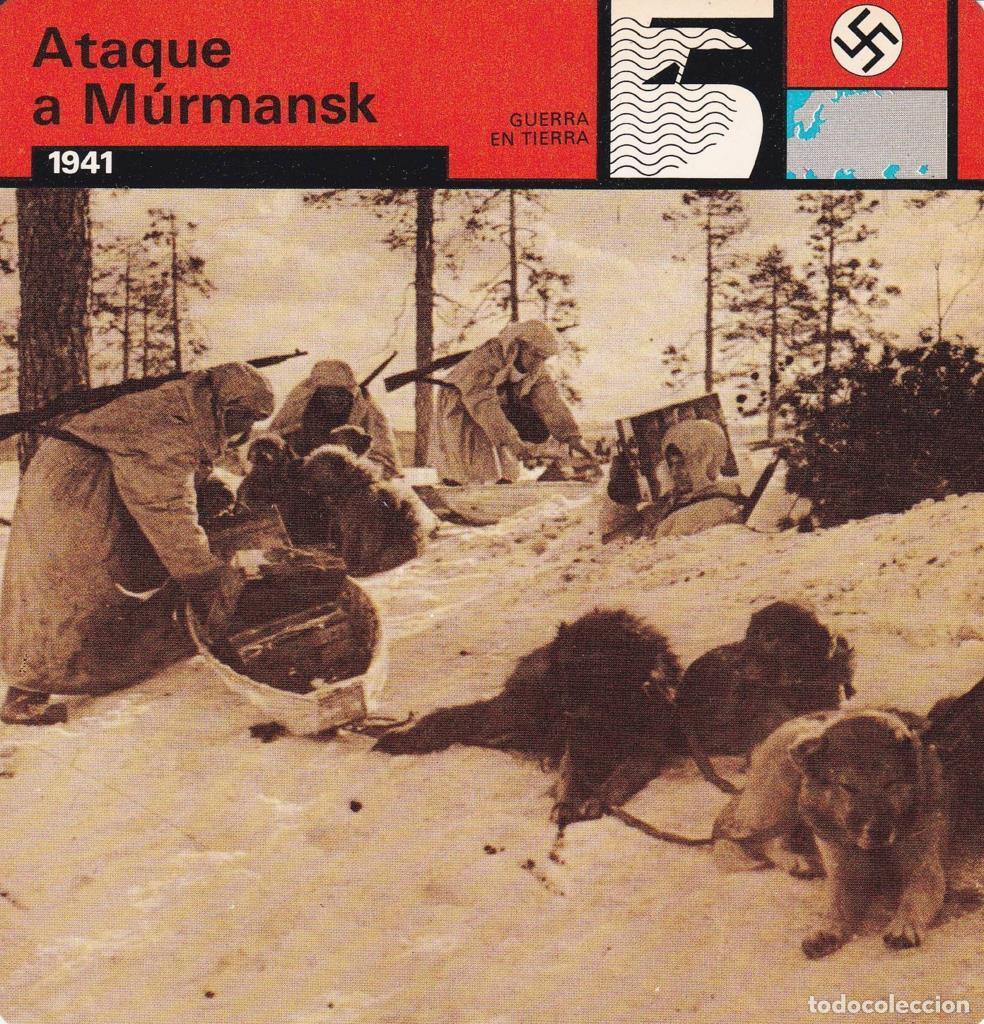 Postales: FICHA GUERRA EN TIERRA: ATAQUE A MURMANSK. 1941 - NULL - Foto 1