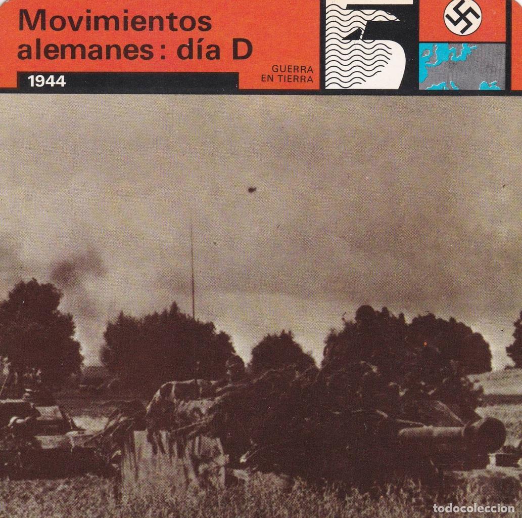 Postkarten: FICHA GUERRA EN TIERRA: MOVIMIENTOS ALEMANES: DIA D. 1944 - NULL