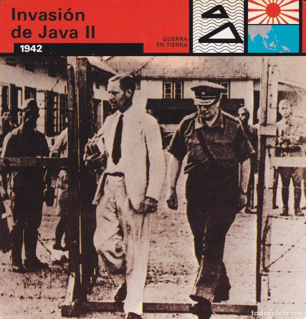 Postales: FICHA GUERRA EN TIERRA: INVASION DE JAVA II. 1942 - NULL - Foto 1