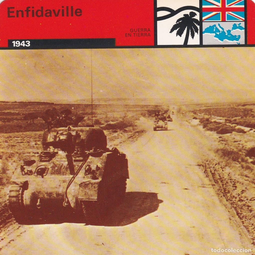 Postales: FICHA GUERRA EN TIERRA: ENFIDAVILLE. 1943 - NULL