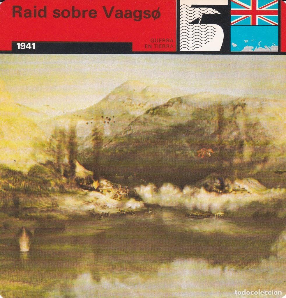 Postales: FICHA GUERRA EN TIERRA: RAID SOBRE VAAGSO. 1941 - NULL - Foto 1