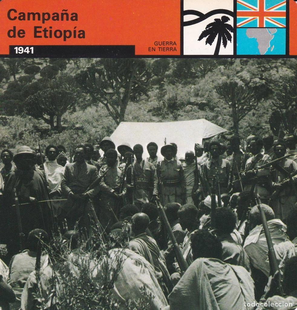 Cartoline: FICHA GUERRA EN TIERRA: CAMPA&Ntilde;A DE ETIOPIA. 1941 - NULL