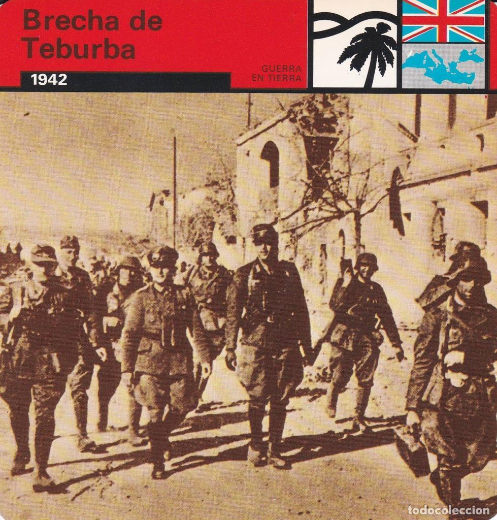 Postales: FICHA GUERRA EN TIERRA: BRECHA DE TEBURBA. 1942 - NULL - Foto 1