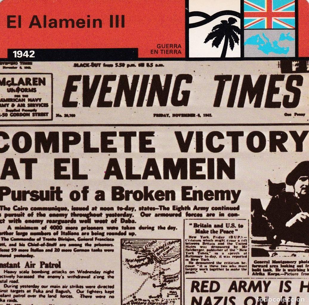 Postcards: FICHA GUERRA EN TIERRA: EL ALAMEIN III. 1942 - NULL