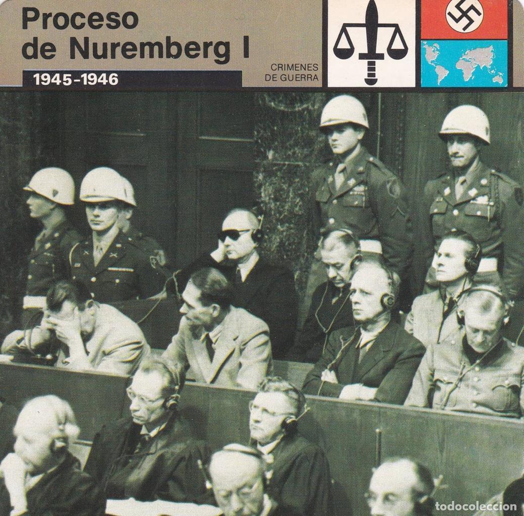 Postcards: FICHA CRIMENES DE GUERRA: PROCESO DE NUREMBERG I. 1945-1946 - NULL