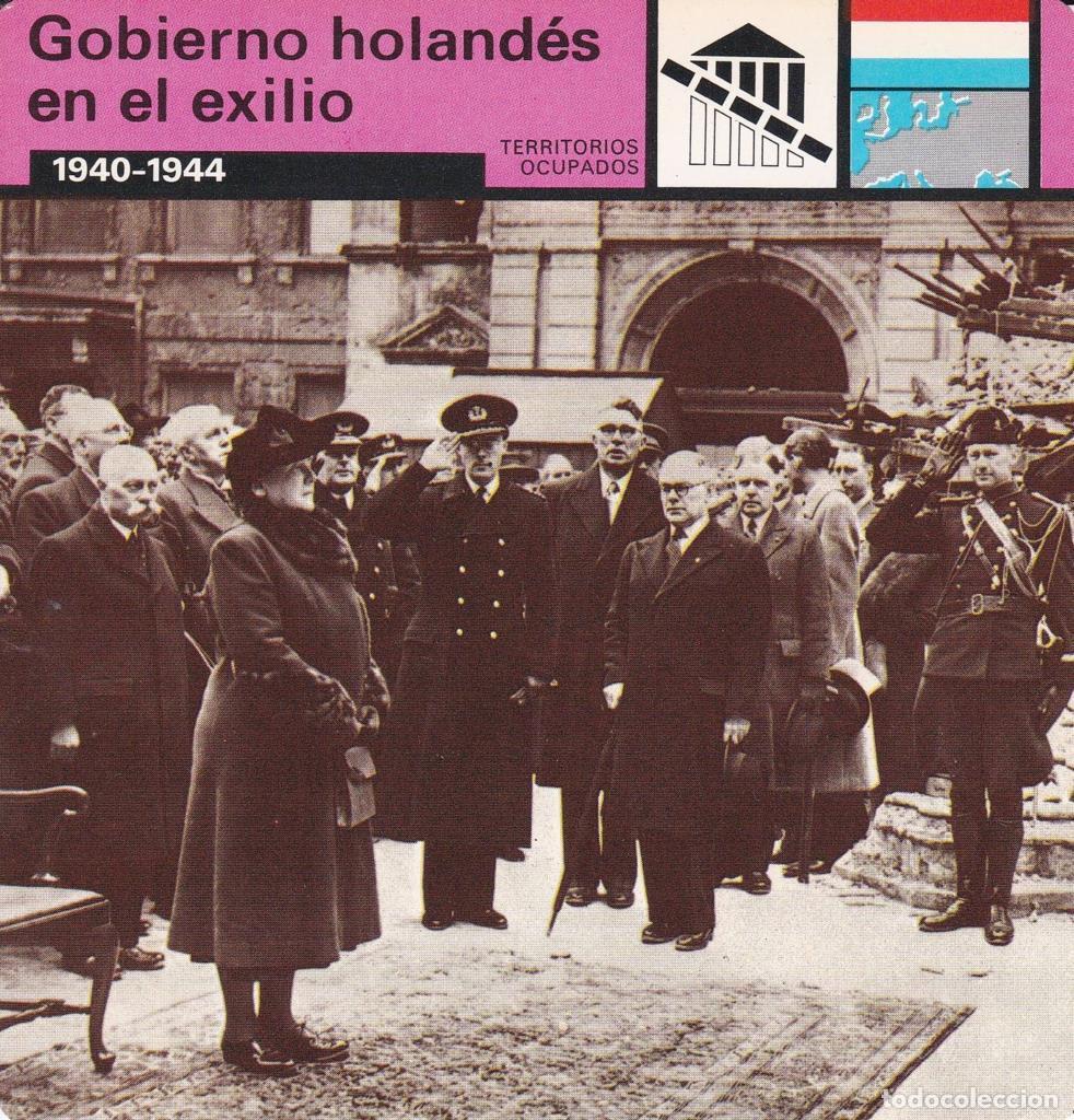 Cartoline: FICHA TERRITORIOS OCUPADOS: GOBIERNO HOLANDES EN EL EXILIO. 1940-1944 - NULL