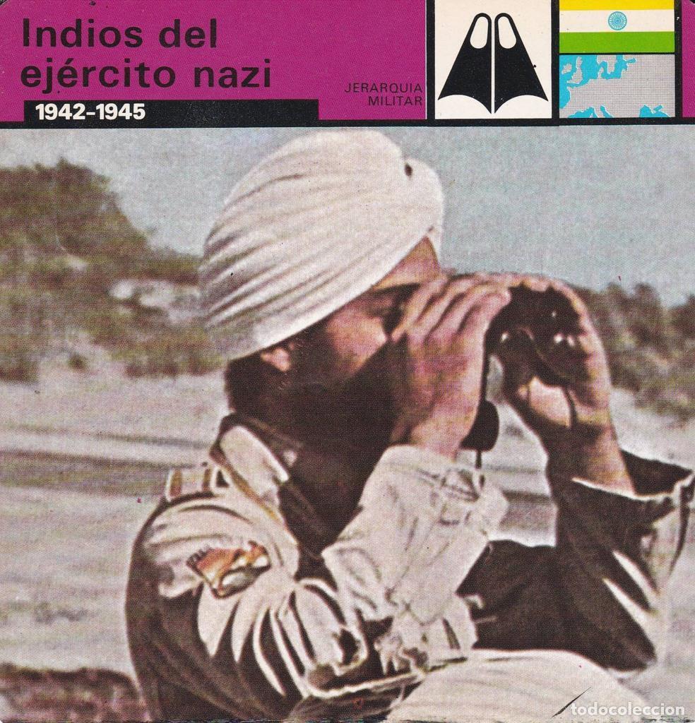 Cartoline: FICHA JERARQUIA MILITAR: INDIOS DEL EJERCITO NAZI. 1942-1945 - NULL