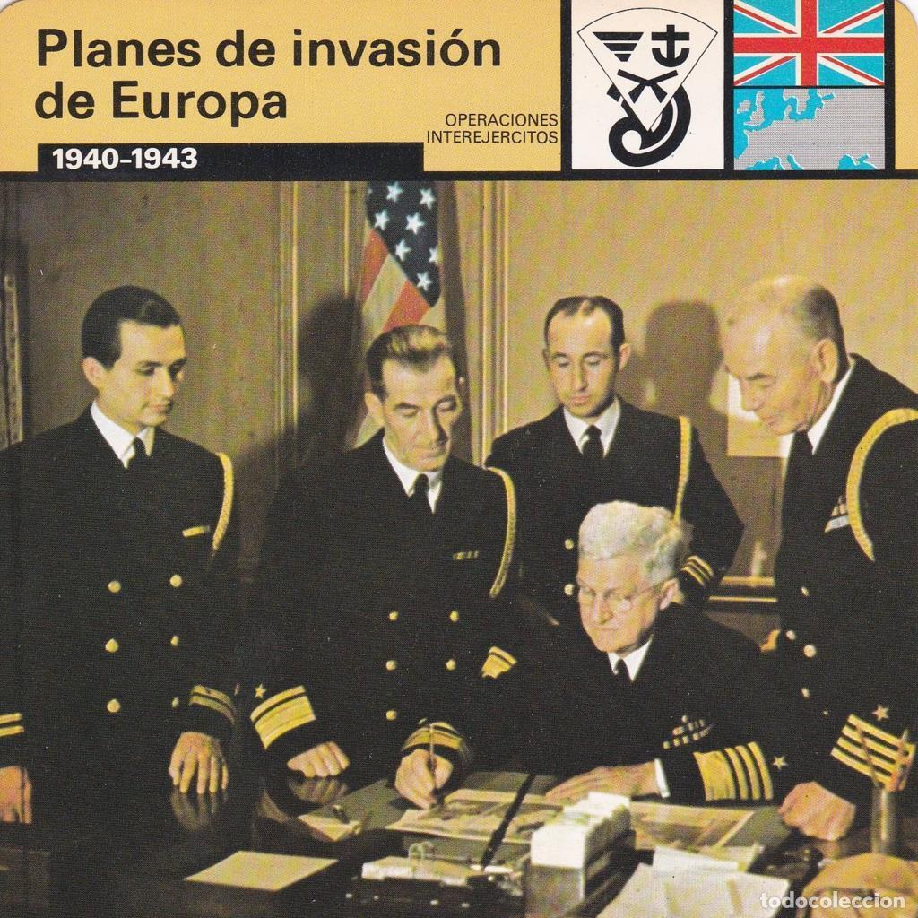 Cartoline: FICHA OPERACIONES INTEREJERCITOS: PLANES DE INVASION DE EUROPA. 1940-1943 - NULL