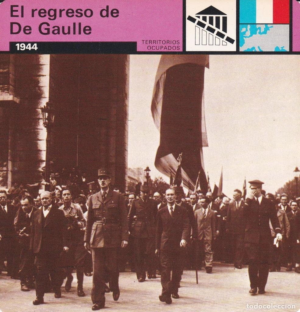 Cartoline: FICHA TERRITORIOS OCUPADOS: EL REGRESO DE GAULLE. 1944 - NULL