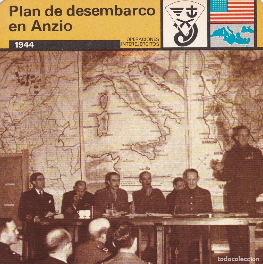 Cartoline: FICHA OPERACIONES INTEREJERCITOS: PLAN DE DESEMBARCO EN ANZIO. 1944 - NULL