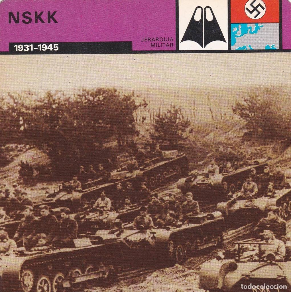 Cartes Postales: FICHA JERARQUIA MILITAR: NSKK. 1931-1945 - NULL