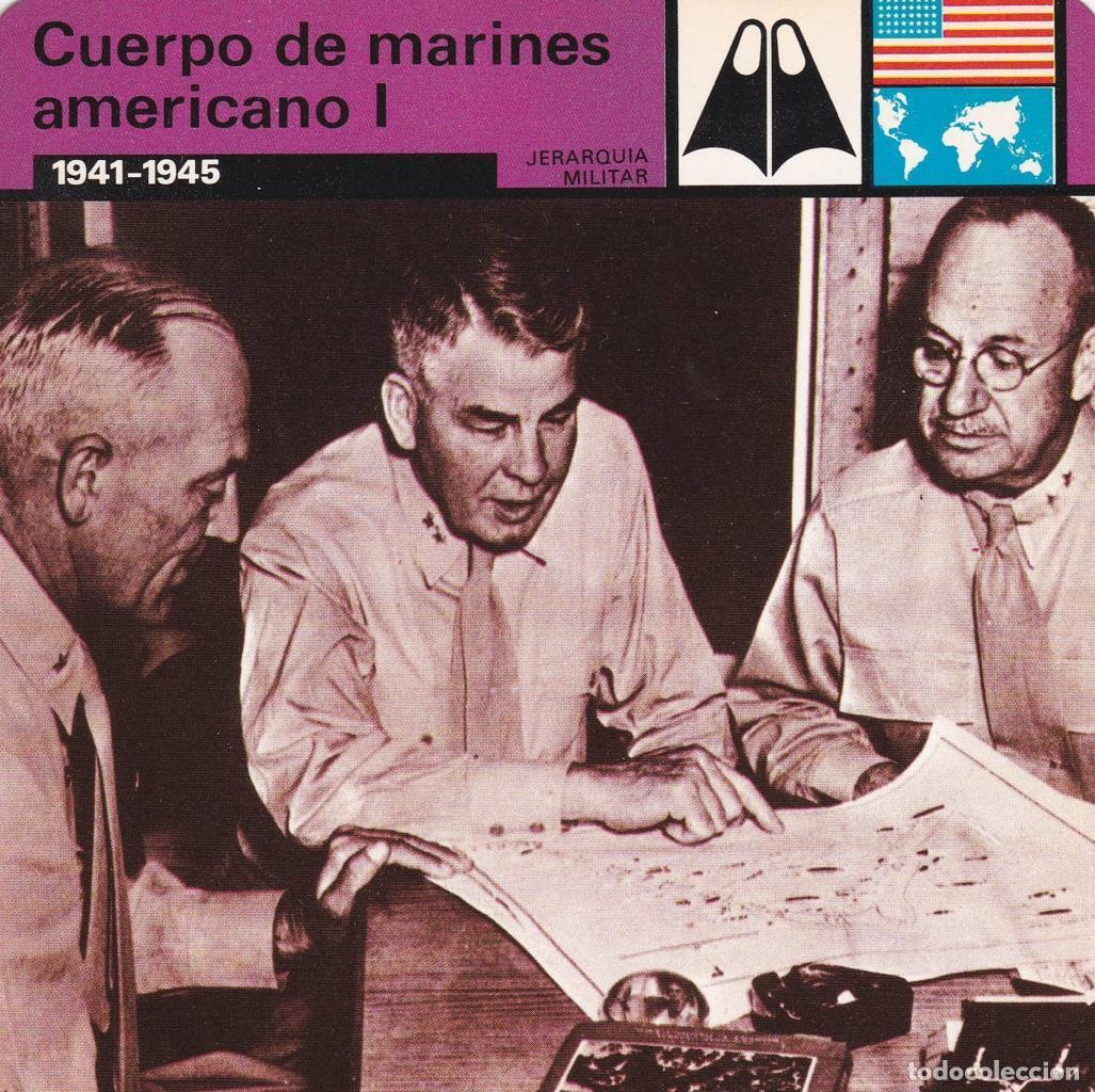 Postkarten: FICHA JERARQUIA MILITAR: CUERPO DE MARINES AMERICANO I. 1941-1945 - NULL
