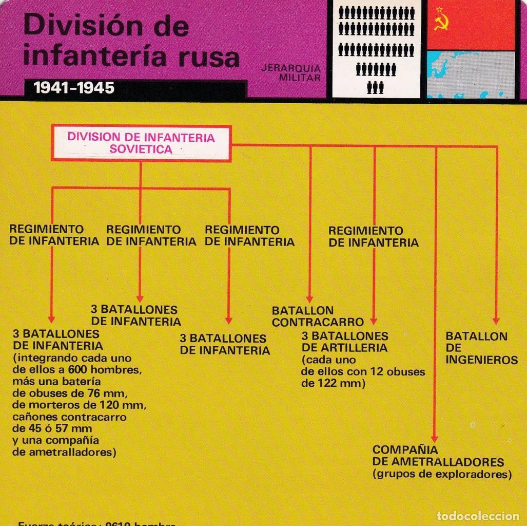 Postkarten: FICHA JERARQUIA MILITAR: DIVISION DE INFANTERIA RUSA. 1941-1945 - NULL