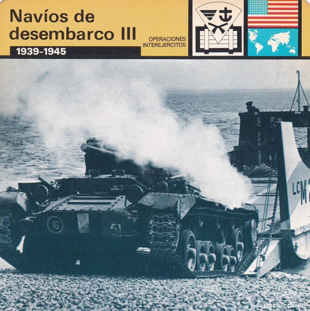 Postkarten: FICHA OPERACIONES INTEREJERCITOS: NAVIOS DE DESEMBARCO III. 1939-1945 - NULL
