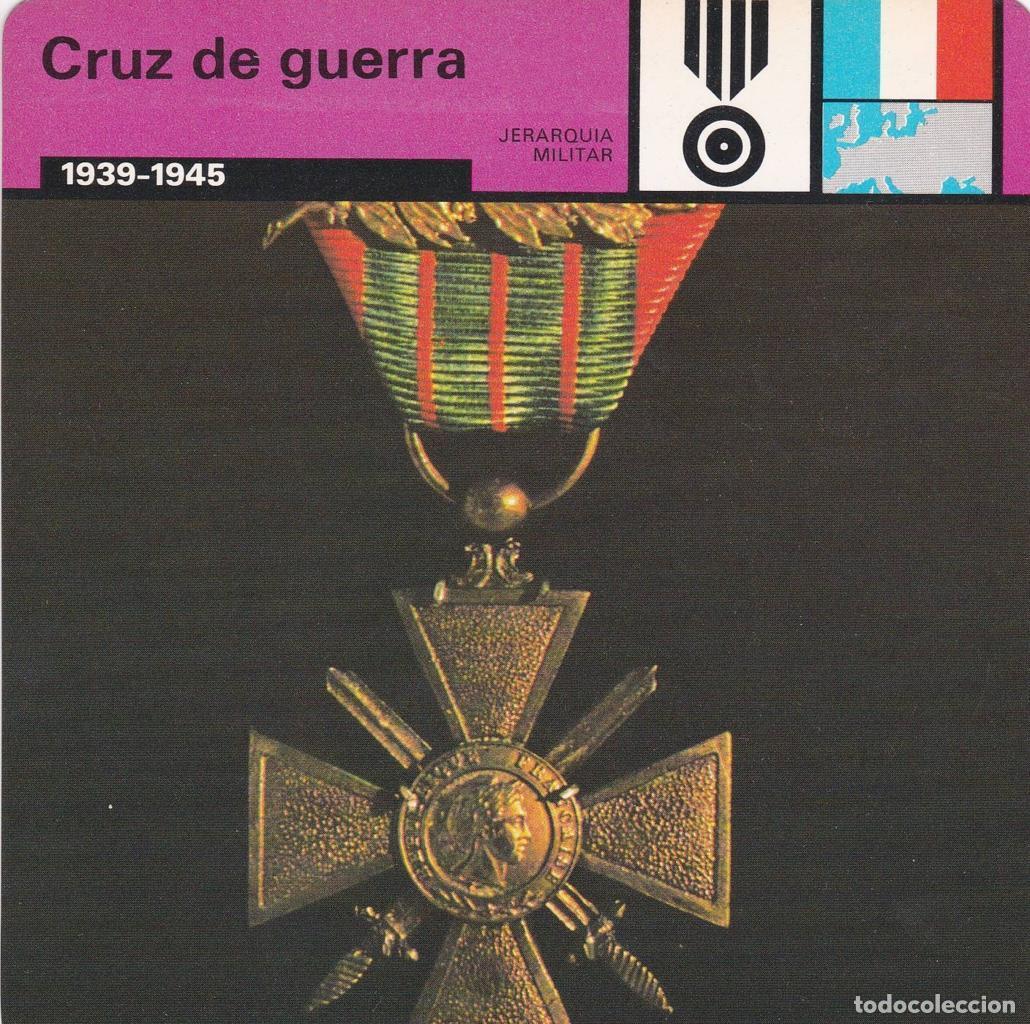 Postkarten: FICHA JERARQUIA MILITAR: CRUZ DE GUERRA. 1939-1945 - NULL