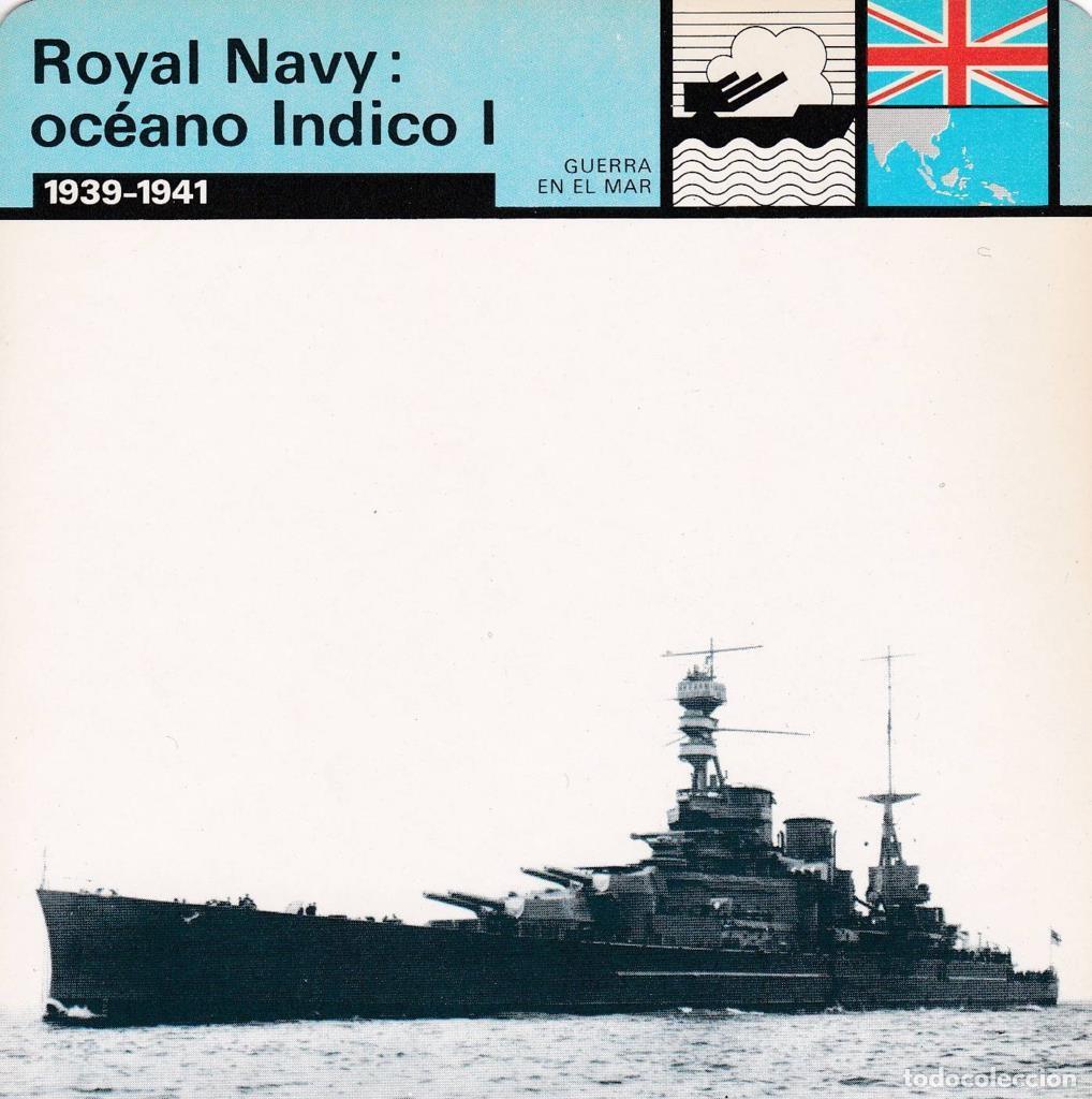 Postkarten: FICHA GUERRA EN EL MAR: ROYAL NAVY: OCEANO INDICO I. 1939-1941 - NULL