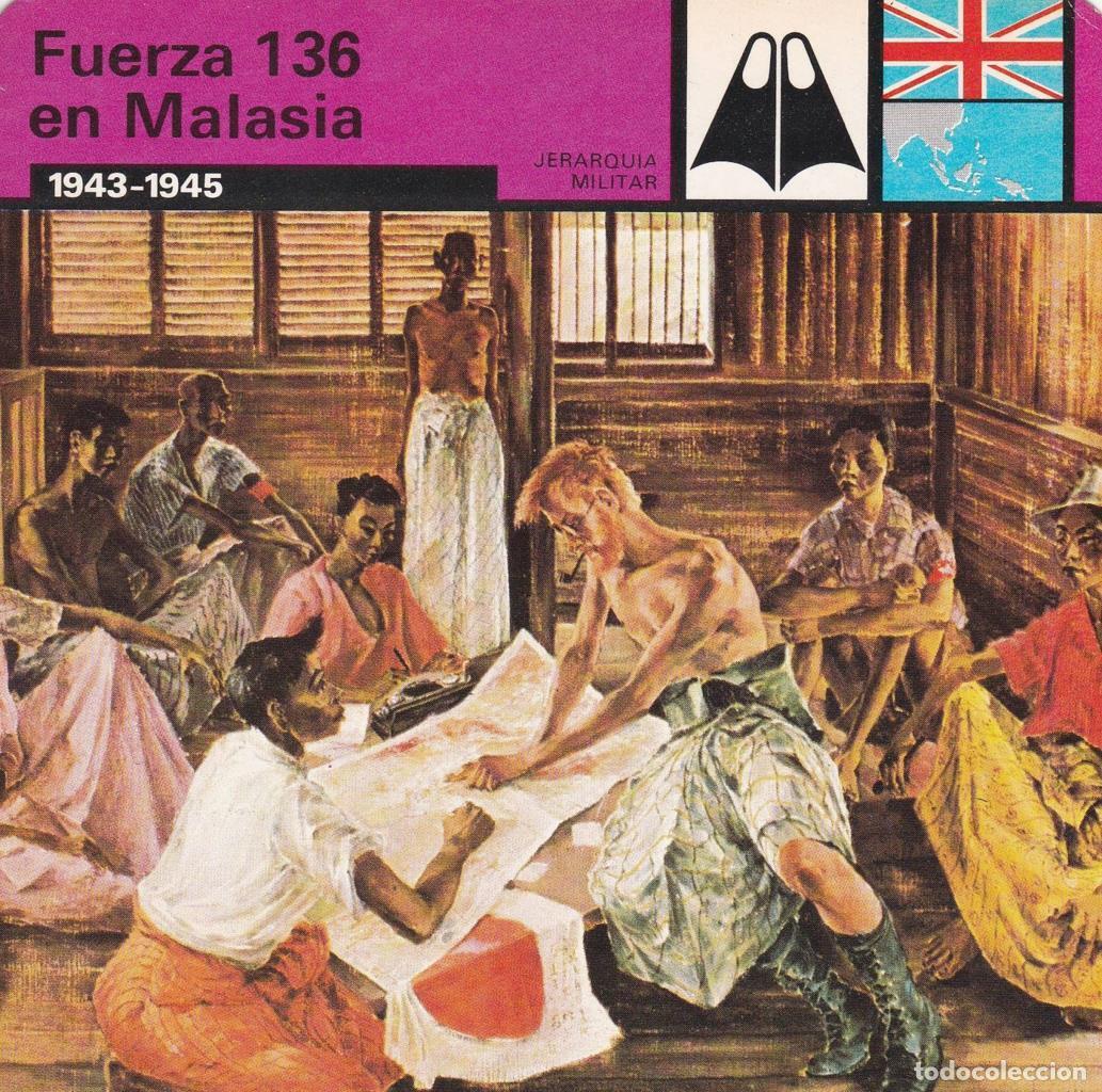 Postkarten: FICHA JERARQUIA MILITAR: FUERZA 136 EN MALASIA. 1943-1945 - NULL